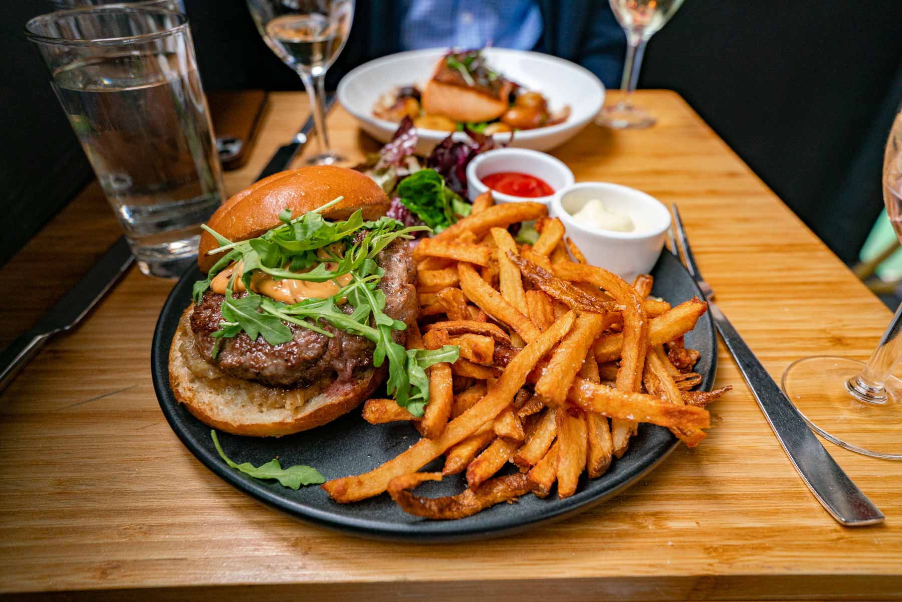 Amelie Wine Bar burger