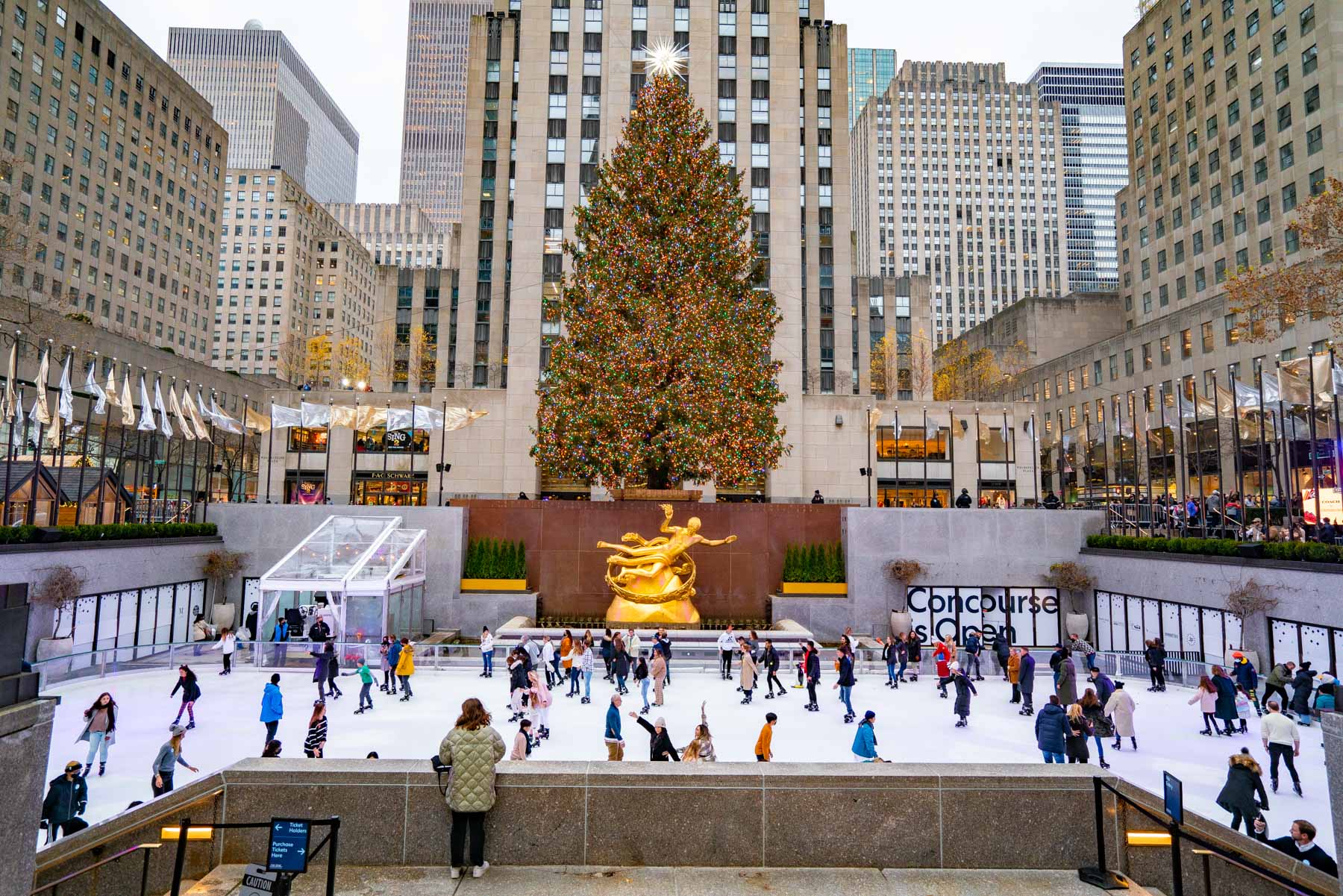 Rockefeller Center plaza in Midtown Manhattan